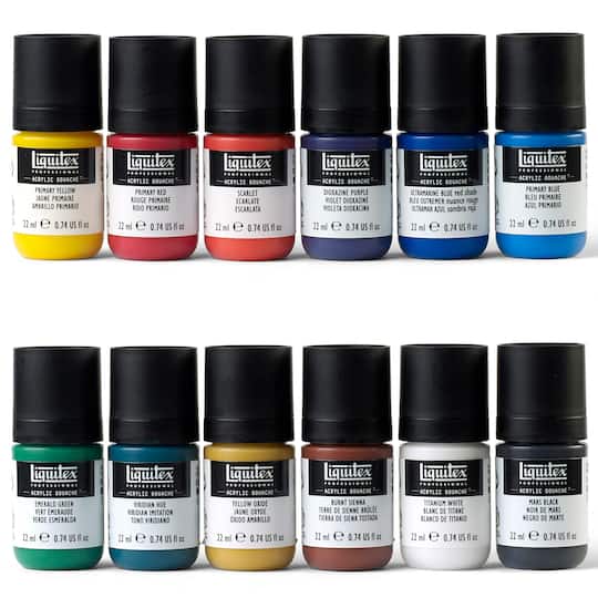 6 Packs: 12 ct. (72 total) Liquitex® Professional Acrylic™ Gouache 22mL Essentials